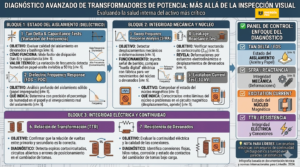 Infografía con los datos de las pruebas en los transformadores de Alta Tensión.