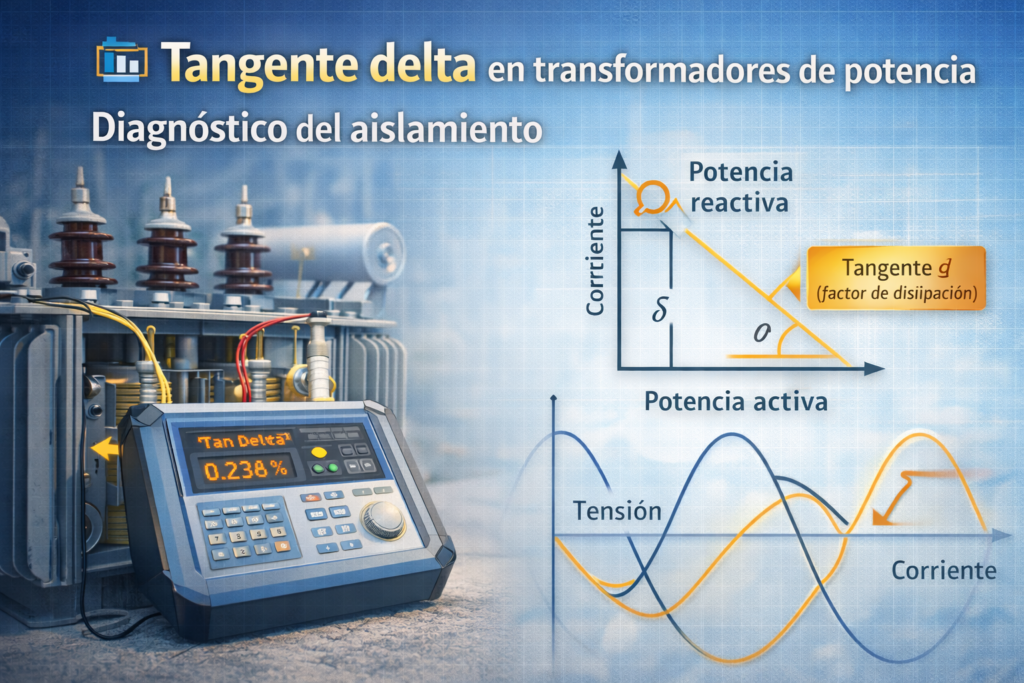 Tangente delta en transformadores de potencia y diagnóstico del aislamiento.